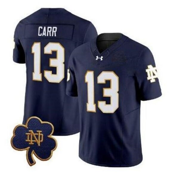 Mens YouthsKids CJ Carr Vapor Stitched Navy Jersey